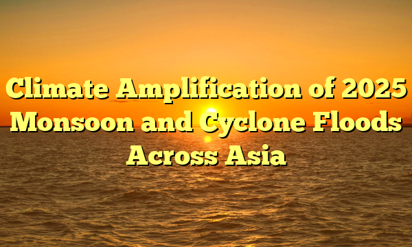 Climate Amplification of 2025 Monsoon and Cyclone Floods Across Asia