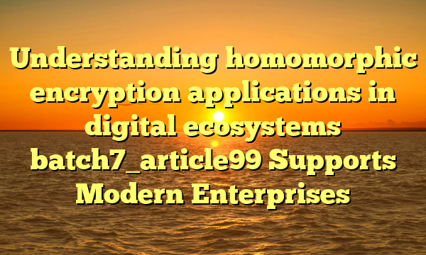 Understanding homomorphic encryption applications in digital ecosystems batch7_article99 Supports Modern Enterprises